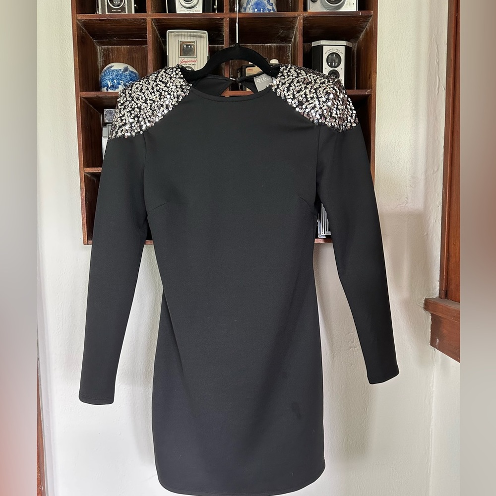 ASOS black dress with sequins